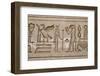 Ancient Egyptian Hieroglyphs Carved on the Wall of Hathor Temple-null-Framed Photographic Print