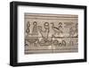 Ancient Egyptian Hieroglyphs Carved on the Wall of Hathor Temple-null-Framed Photographic Print