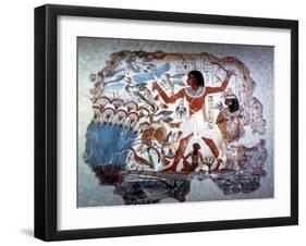 Ancient Egyptian Hunting Wildfowl with a Throwing Stick, C1350 BC-null-Framed Giclee Print