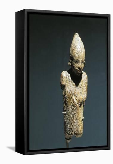 Ancient Egyptian Ivory Statuette of King-null-Framed Stretched Canvas