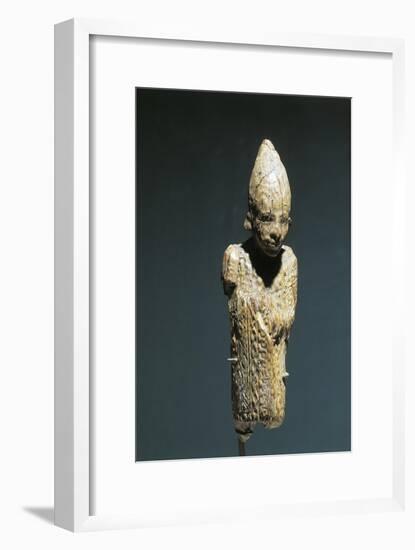Ancient Egyptian Ivory Statuette of King-null-Framed Giclee Print
