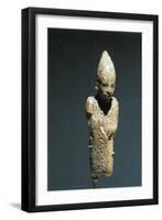 Ancient Egyptian Ivory Statuette of King-null-Framed Giclee Print