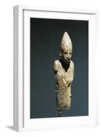 Ancient Egyptian Ivory Statuette of King-null-Framed Giclee Print