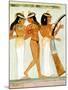 Ancient Egyptian Musicians and a Dancer, 1910-Walter Tyndale-Mounted Giclee Print