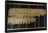 Ancient Egyptian Papyrus with Monthly Accounting Report-null-Framed Stretched Canvas