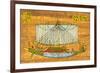 Ancient Egyptian Sailing Boat-null-Framed Art Print