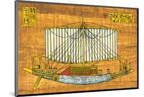 Ancient Egyptian Sailing Boat-null-Mounted Art Print