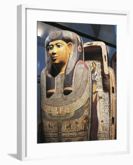 Ancient Egyptian Sarcophagus of Woman Named Udjarenes-null-Framed Giclee Print