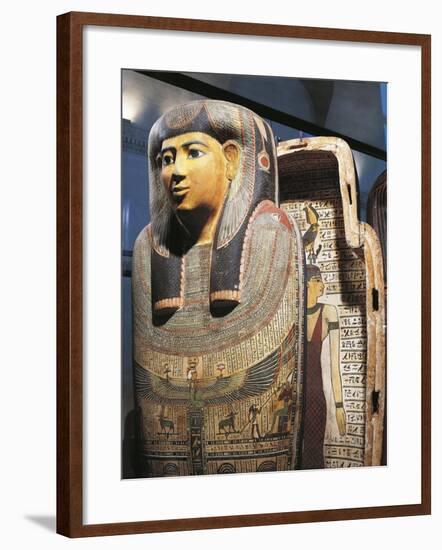 Ancient Egyptian Sarcophagus of Woman Named Udjarenes-null-Framed Giclee Print