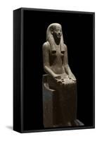 Ancient Egyptian Sculpture Representing the Divinity Iwnit-null-Framed Stretched Canvas