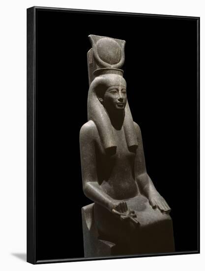 Ancient Egyptian Sculpture Representing the Goddess Hathor-null-Framed Photographic Print