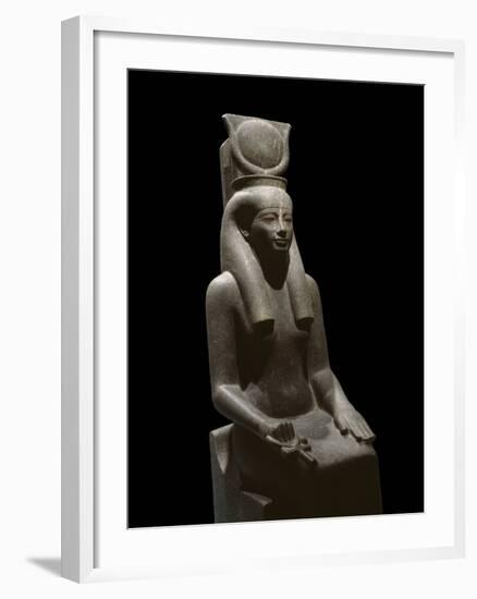 Ancient Egyptian Sculpture Representing the Goddess Hathor-null-Framed Photographic Print