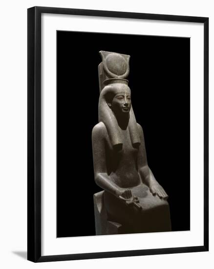 Ancient Egyptian Sculpture Representing the Goddess Hathor-null-Framed Photographic Print