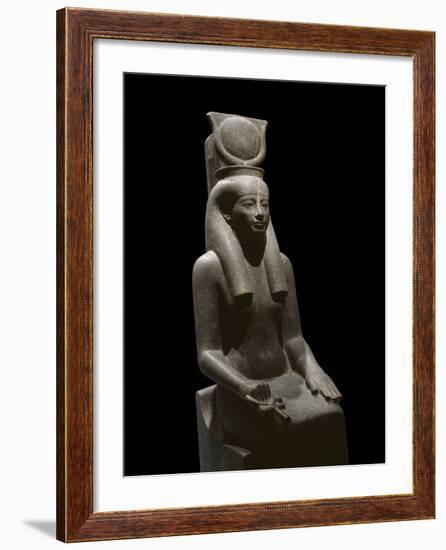 Ancient Egyptian Sculpture Representing the Goddess Hathor-null-Framed Photographic Print