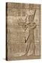 Ancient Egyptian Sunken Relief Depicting Man Carrying a Symbolic Bark, Detail of a Roman Mammisi-null-Stretched Canvas