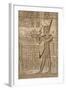 Ancient Egyptian Sunken Relief Depicting Man Carrying a Symbolic Bark, Detail of a Roman Mammisi-null-Framed Photographic Print