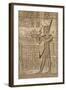 Ancient Egyptian Sunken Relief Depicting Man Carrying a Symbolic Bark, Detail of a Roman Mammisi-null-Framed Photographic Print