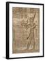 Ancient Egyptian Sunken Relief Depicting Man Carrying a Symbolic Bark, Detail of a Roman Mammisi-null-Framed Photographic Print