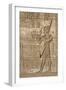 Ancient Egyptian Sunken Relief Depicting Man Carrying a Symbolic Bark, Detail of a Roman Mammisi-null-Framed Photographic Print