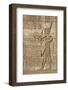 Ancient Egyptian Sunken Relief Depicting Man Carrying a Symbolic Bark, Detail of a Roman Mammisi-null-Framed Photographic Print