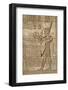 Ancient Egyptian Sunken Relief Depicting Man Carrying a Symbolic Bark, Detail of a Roman Mammisi-null-Framed Photographic Print