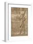 Ancient Egyptian Sunken Relief Depicting Man Carrying a Symbolic Bark, Detail of a Roman Mammisi-null-Framed Photographic Print