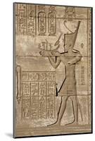 Ancient Egyptian Sunken Relief Depicting Man Carrying a Symbolic Bark, Detail of a Roman Mammisi-null-Mounted Photographic Print