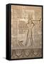 Ancient Egyptian Sunken Relief Depicting Man Carrying Offerings to the Goddess Hathor-null-Framed Stretched Canvas