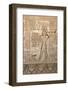 Ancient Egyptian Sunken Relief Depicting Man Carrying Offerings to the Goddess Hathor-null-Framed Photographic Print