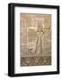 Ancient Egyptian Sunken Relief Depicting Man Carrying Offerings to the Goddess Hathor-null-Framed Photographic Print