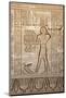 Ancient Egyptian Sunken Relief Depicting Man Carrying Offerings to the Goddess Hathor-null-Mounted Photographic Print