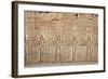 Ancient Egyptian Sunken Relief Depicting Offerings and Tributes Brought to the Goddess Hathor-null-Framed Photographic Print