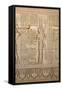 Ancient Egyptian Sunken Relief Depicting Woman Bringing Offerings to the Goddess Hathor-null-Framed Stretched Canvas