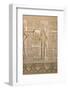 Ancient Egyptian Sunken Relief Depicting Woman Bringing Offerings to the Goddess Hathor-null-Framed Photographic Print