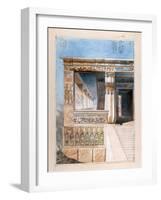 Ancient Egyptian Temple, 19th Century-Nestor l'Hote-Framed Giclee Print