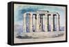 Ancient Egyptian Temple, Egypt, 19th Century-CH Smith-Framed Stretched Canvas