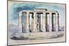 Ancient Egyptian Temple, Egypt, 19th Century-CH Smith-Mounted Giclee Print