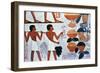 Ancient Egyptian Wall Paintings in a Tomb at Thebes, Egypt-null-Framed Giclee Print