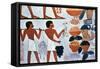 Ancient Egyptian Wall Paintings in a Tomb at Thebes, Egypt-null-Framed Stretched Canvas