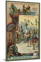 Ancient Egyptian Warriors Saluting their King-null-Mounted Giclee Print