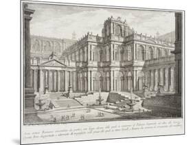 Ancient Forum Surrounded by Porticoes, c.1743-Giovanni Battista Piranesi-Mounted Giclee Print