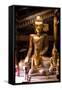 Ancient Gilded Wooden Buddhas Inside Wat In-Lee Frost-Framed Stretched Canvas
