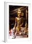 Ancient Gilded Wooden Buddhas Inside Wat In-Lee Frost-Framed Photographic Print