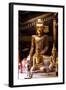 Ancient Gilded Wooden Buddhas Inside Wat In-Lee Frost-Framed Photographic Print