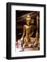 Ancient Gilded Wooden Buddhas Inside Wat In-Lee Frost-Framed Photographic Print