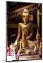 Ancient Gilded Wooden Buddhas Inside Wat In-Lee Frost-Mounted Photographic Print