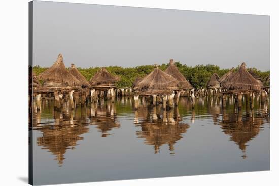 Ancient granaries on an island among mangrove trees, Joal-Fadiouth, Senegal, West Africa, Africa-Godong-Stretched Canvas