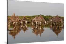 Ancient granaries on an island among mangrove trees, Joal-Fadiouth, Senegal, West Africa, Africa-Godong-Stretched Canvas