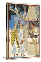 Ancient Greece A seller of perfume-Georges Barbier-Stretched Canvas