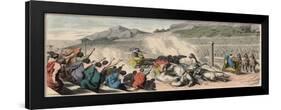 Ancient Greece: Olympic Games - Fourhorse carriage racing in the Hippodrome,-Heinrich Leutemann-Framed Giclee Print